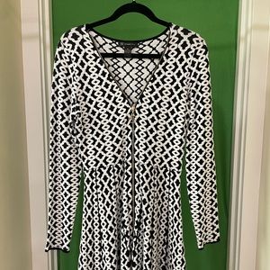 Black and white, fit/flare, INC dress. Worn once, excellent condition